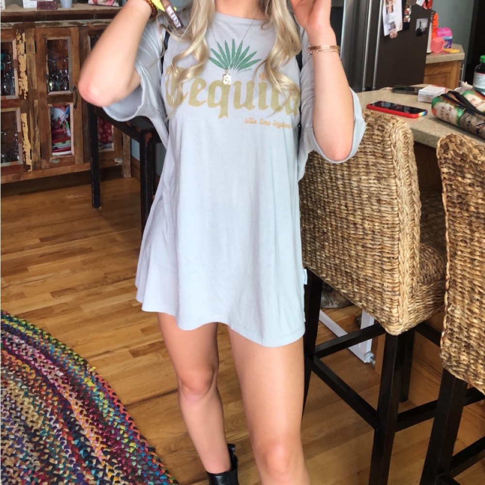 The Laundry Room t shirt, worn as a dress in picture, size large, runs big